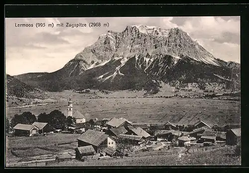 AK Lermoos, Teilansicht mit Zugspitze