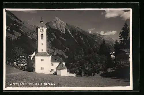 AK Brandberg /Zillertal, Blick auf Kirche