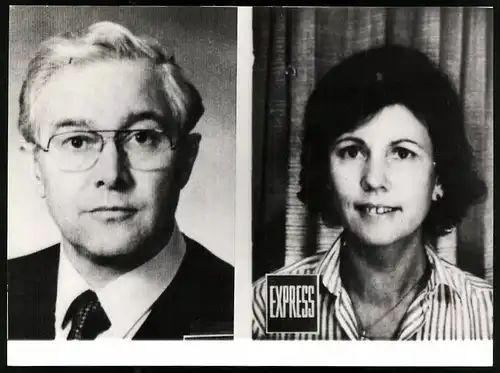 Fotografie Archivbilder der DDR Spione Herbert und Herta-Astrid Wilner, 1985, Beschäftigt im Kanzleramt der BRD