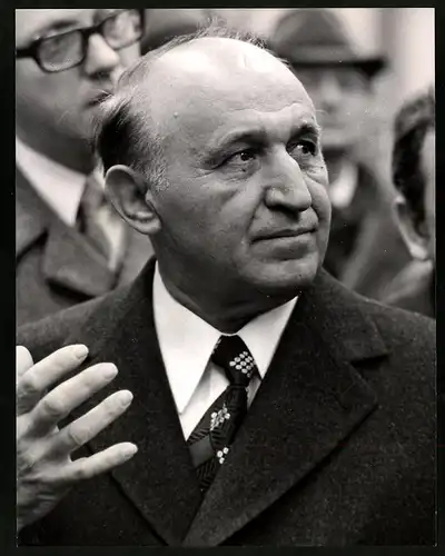 Fotografie bulgarischer Staatschef Todor Schiwkow, Erster Sekretär der Bulgarischen Kommunistischen Partei