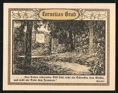 Notgeld Emmendingen 1921, 50 Pfennig, Wappen, Cornelias Grab