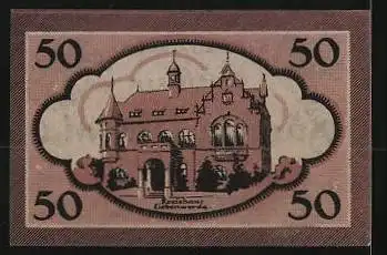 Notgeld Liebenwerda, 50 Pfennig, Wappen, Kreishaus