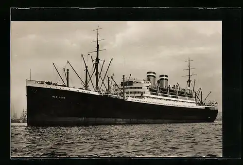 AK Passagierschiff New York im Hafen