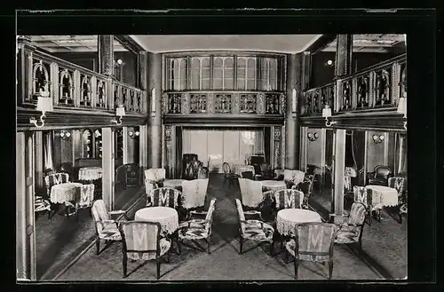 AK Passagierschiff Hamburg, Halle 1. Klasse