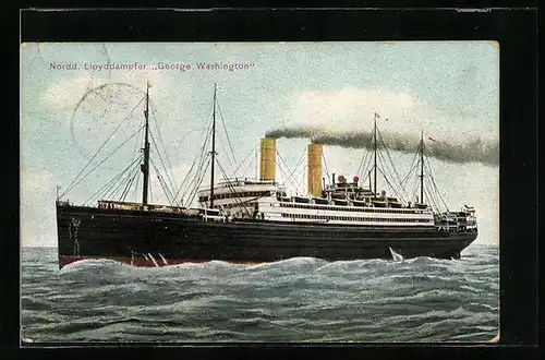 AK Passagierschiff George Washington auf See