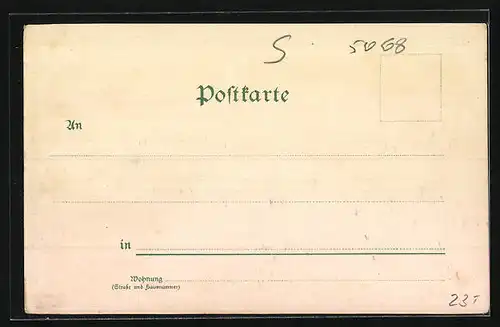 Lithographie Odenthal, Restaurant v. Ww. Pet. Hölzer, Schloss Strauweiler