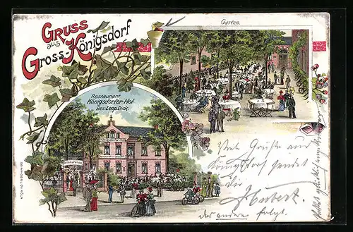 Lithographie Gross-Königsdorf, Restaurant Königsdorfer-Hof