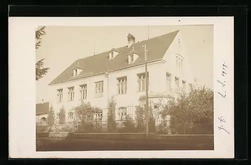 Foto-AK Hurlach, Schule 1919