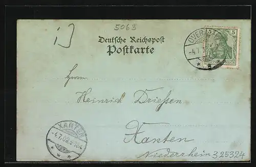 AK Overath, Hotel zum Jägerhof, Teilansicht