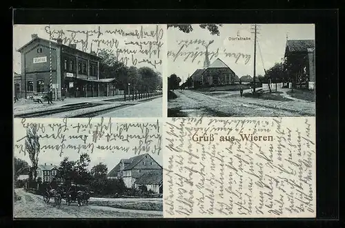 AK Wieren, Bahnhof, Dorfstrasse