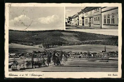 AK Schönau v.d. W., Ortsansicht, Strassenpartie mit Maschers Gasthaus