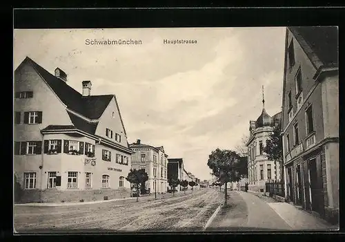 AK Schwabmünchen, Partie in der Hauptstrasse
