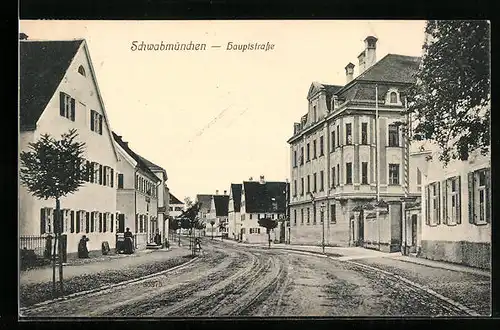 AK Schwabmünchen, Ansicht in der Hauptstrasse