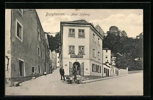 AK Burghausen, Strasseneck am alten Hofberg