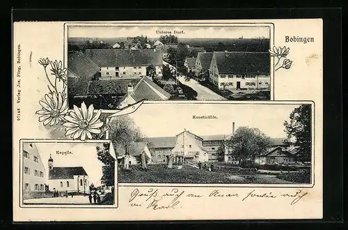 AK Bobingen, Unteres Dorf, Kapelle, Kunstmühle