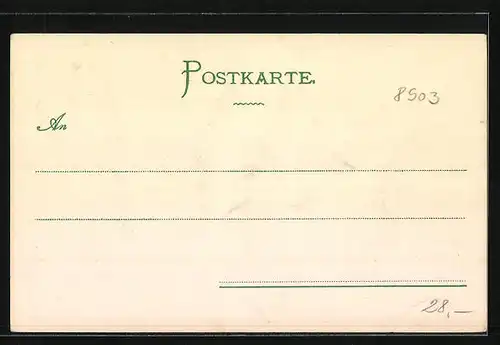 AK Bobingen, Teilansicht mit Kirche, Münchner Kindl