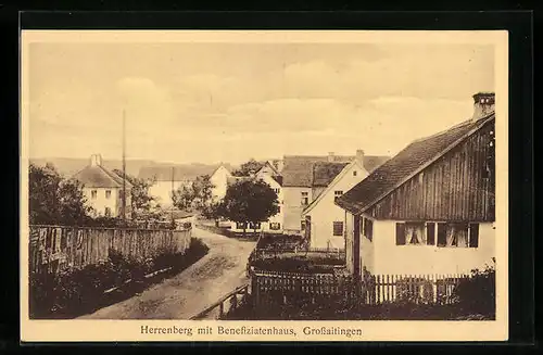 AK Grossaitingen, Herrenberg mit Benefiziatenhaus