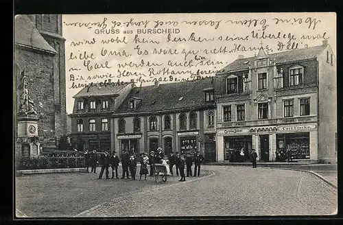 AK Burscheid, Geschäfte Christian Dünzer und Carl Flocke, Denkmal