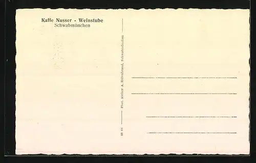 AK Schwabmünchen, Kaffee Nusser, Weinstube