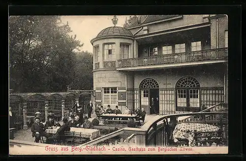 AK Berg.-Gladbach, Casino, Gasthaus zum Bergischen Löwen