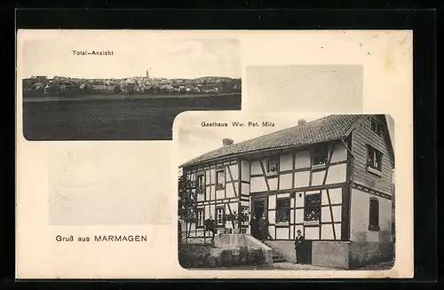 AK Marmagen, Totalansicht mit Gasthaus Milz