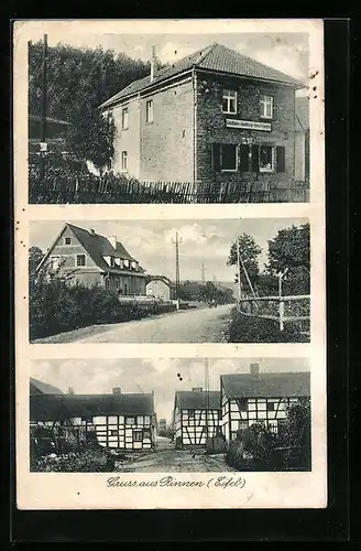 AK Rinnen i. Eifel, Ortsansichten mit Gasthaus Hubert Dahmen