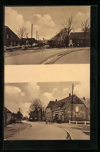 AK Süderlügum, Ortsansicht mit Geschäft