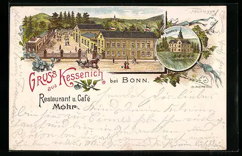 Lithographie Kessenich bei Bonn, Restaurant und Cafe Mohr