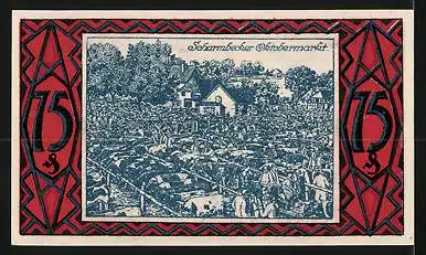 Notgeld Scharmbeck 1923, 75 Pfennig, Scharmbecker Oktobermarkt