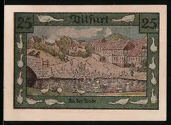 Notgeld Ditfurt 1921, 25 Pfennig, An der Bode