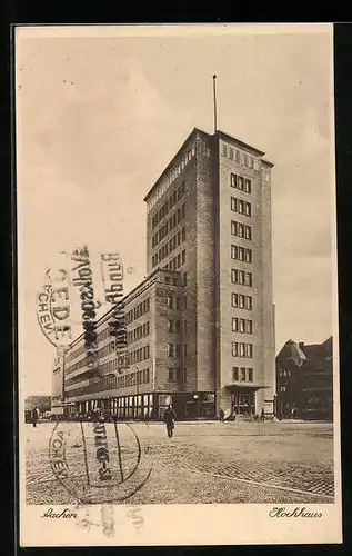 AK Aachen, Ansicht eines Hochhauses