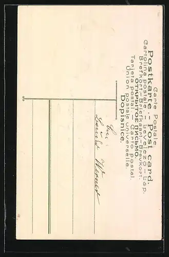 AK Kleiner Junge auf Kleeblatt-Motiv, Prosit Neujahr