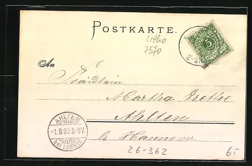 Künstler-AK Gottfried Graf: Baden-Baden, Ortspartie mit Brücke