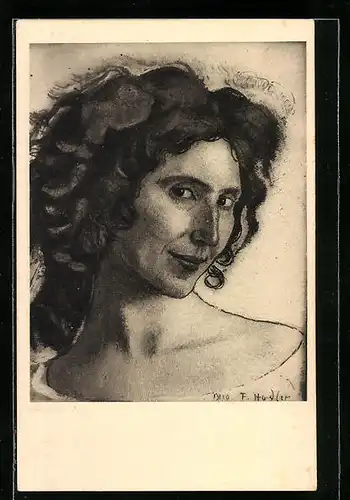 Künstler-AK Adalbert Holzer: Italienerin im Halbprofil