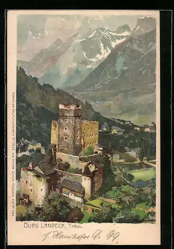 Künstler-AK Zeno Diemer: Tirol, Burg Landeck