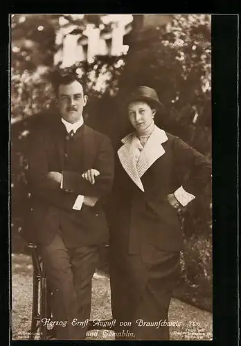AK Herzog Ernst August von Braunschweig und Gemahlin