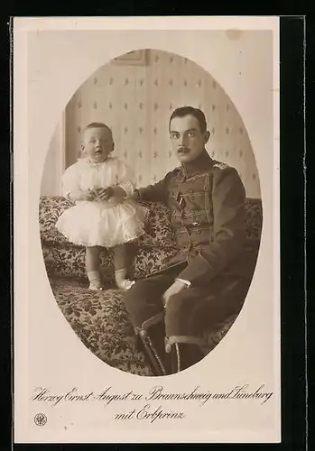 AK Herzog Ernst August zu Braunschweig und Lüneburg mit Erbprinz