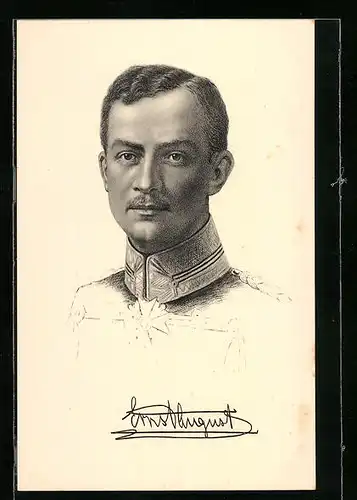 AK Ernst August Herzog von Braunschweig als Zeichnung