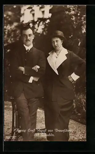 AK Ernst August Herzog von Braunschweig mit Gemahlin