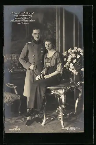AK Prinz Ernst August Herzog von Braunschweig und Prinzessin Victoria Luise von Preussen