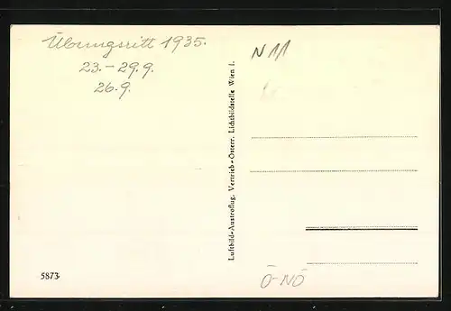 AK Maria Taferl, Ortsansicht vom Flugzeug aus