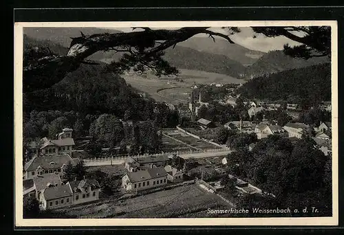 AK Weissenbach a. d. Tr., Ortsansicht aus der Vogelschau