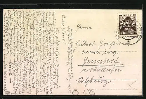 AK Weissenbach a. d. Tr., Ortsansicht aus der Vogelschau