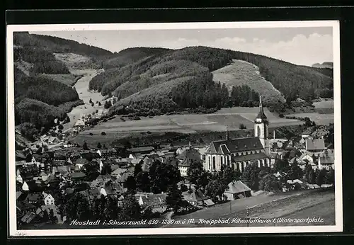 AK Neustadt i. Schwarzwald, Teilansicht mit Kirche