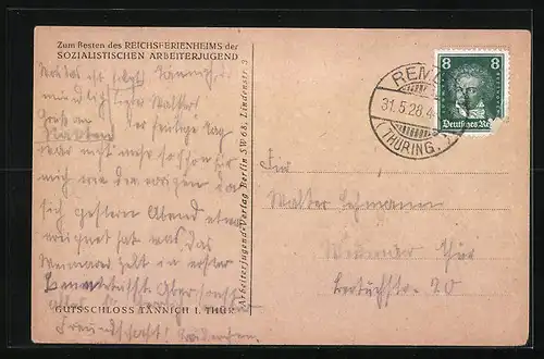 AK Tännich i. Thür., Gutsschloss Tännich