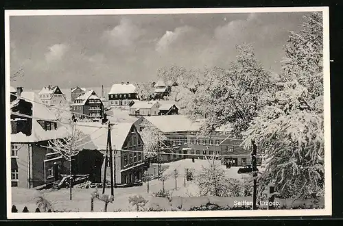 AK Seiffen i. Erzgeb., Ortspartie im Schnee