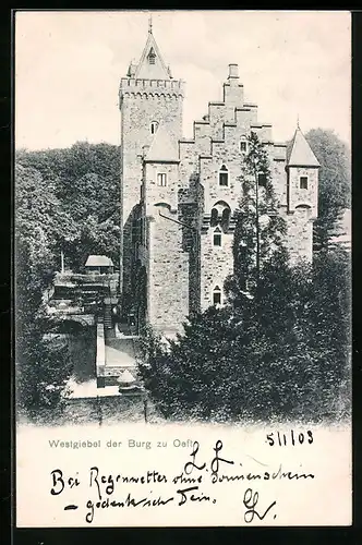 AK Burg zu Oeft, Westgiebel