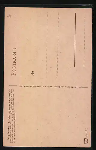 AK Burg Sooneck bei Gewitterstimmung