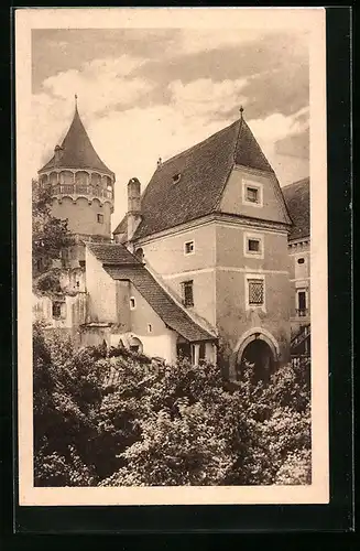 AK Rosenburg, Wartturm mit Burgwartswohnung von Osten