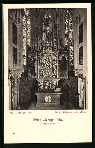 AK Burg Kreuzenstein, Kapellenaltar